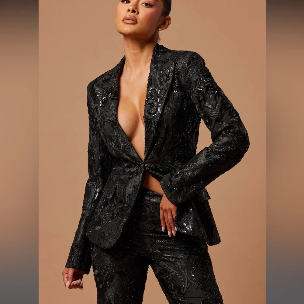 #280 black Sequin blazer - Picture 2 of 3